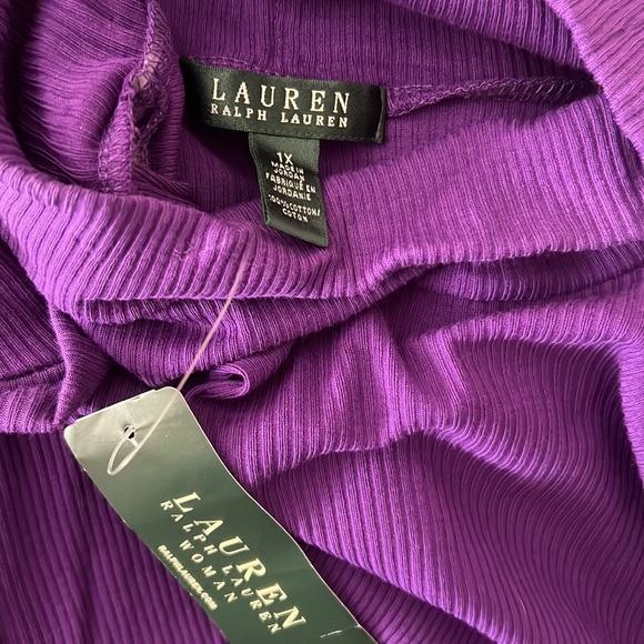 NWT Lauren Ralph Lauren purple long sleeve size: 1X - Picture 8 of 10